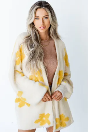 Sweetest Blooms Eyelash Knit Cardigan