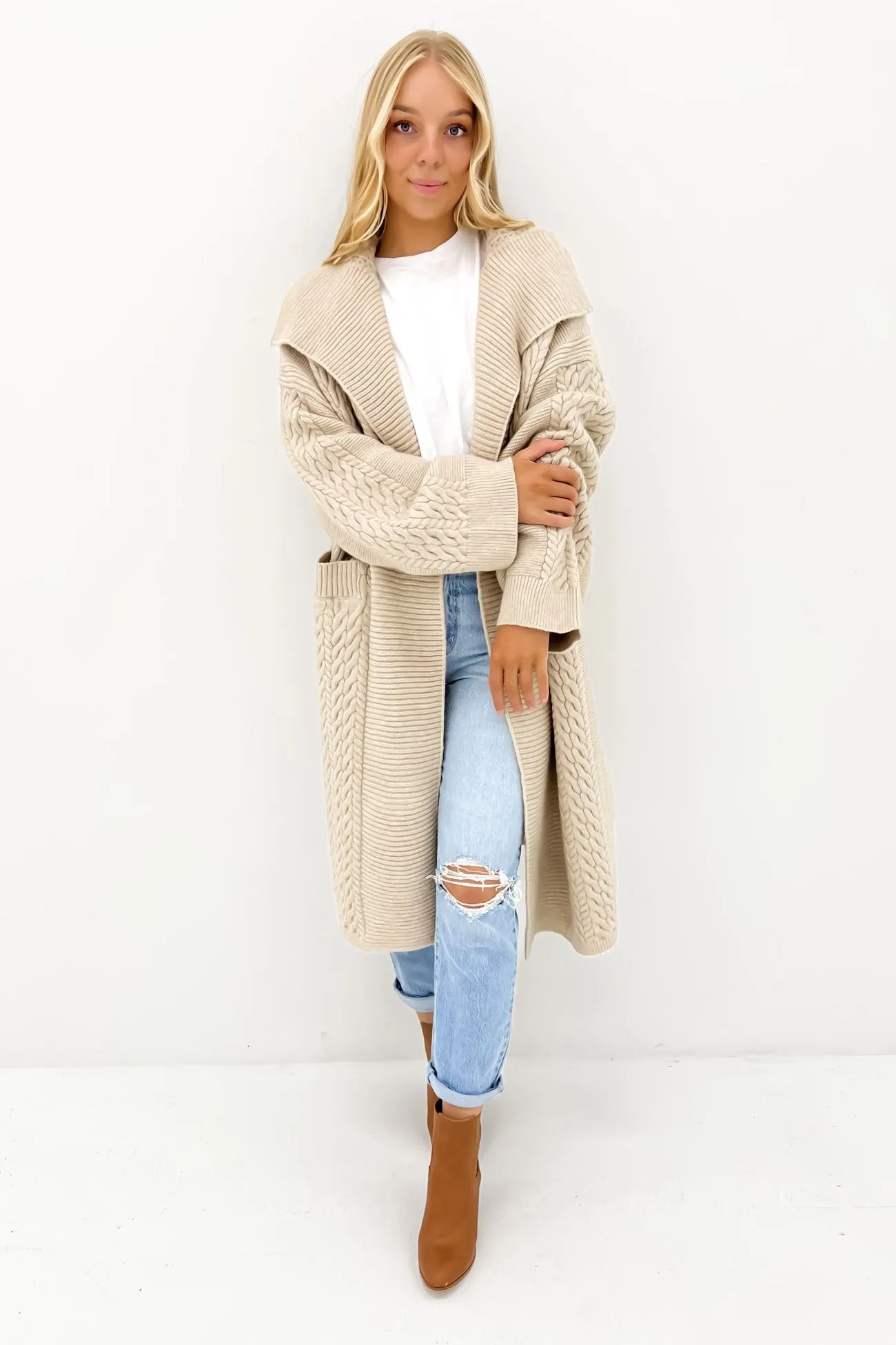 Talita Knit Cardigan Beige