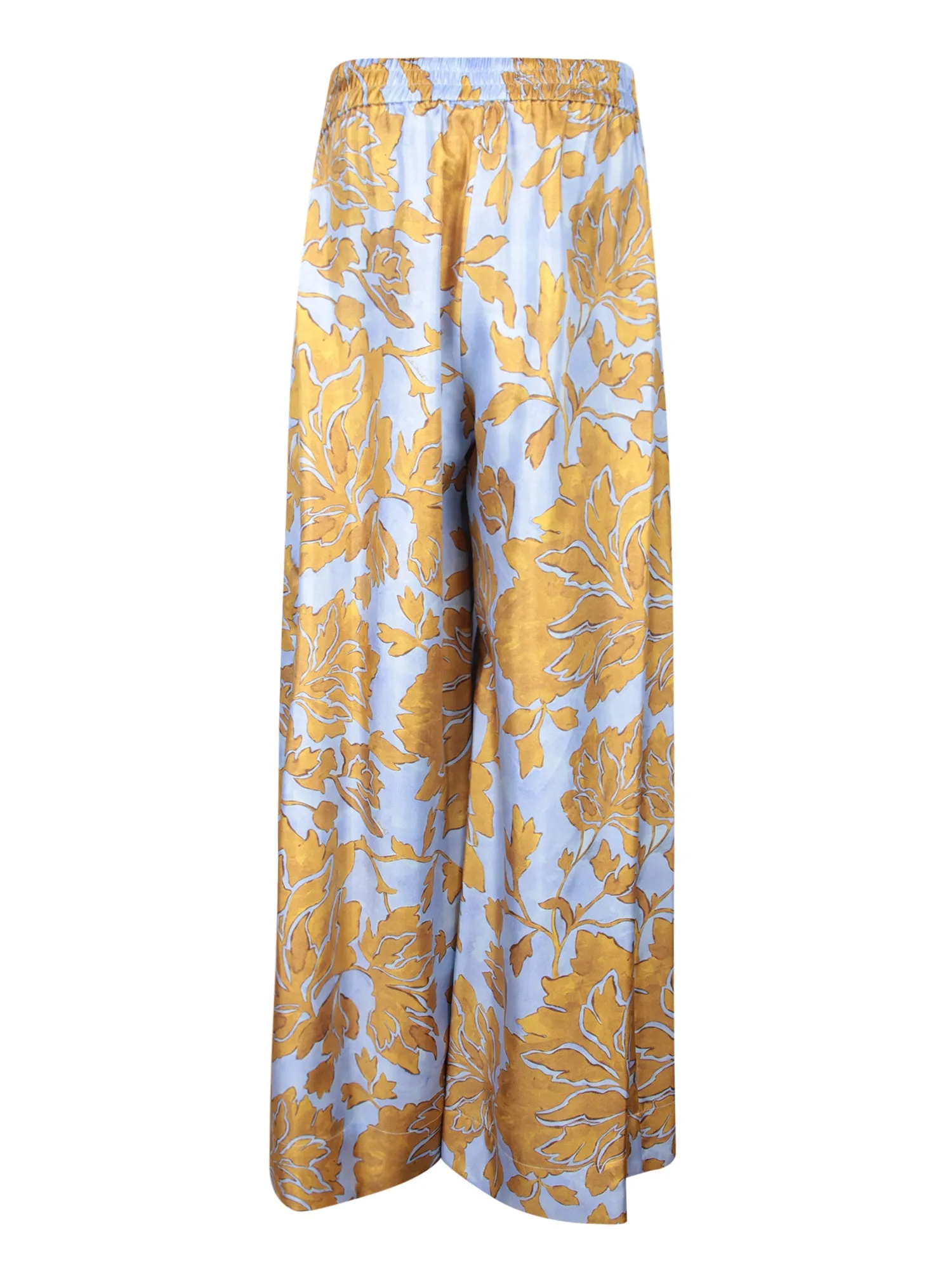 Tangle Light Blue Gold Palazzo Pants