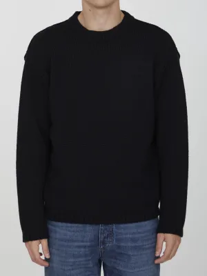 Ten C Black Wool Jumper