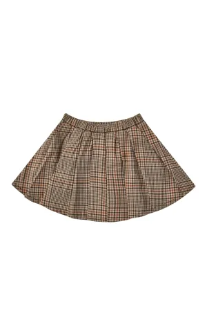 The Pleated Mini Skirt by Rylee & Cru - Houndstooth - KIDS