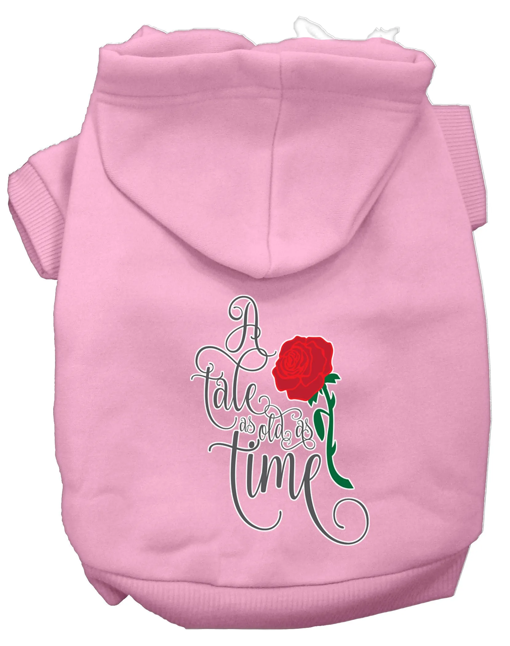 Timeless Tale Screen Print Dog Hoodie Light Pink M