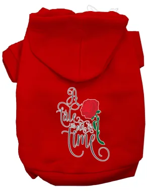 Timeless Tale Screen Print Dog Hoodie Red Xl