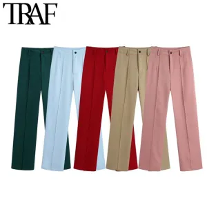 TRAF Classic and Comfortable High Waist Zipper Fly Pants