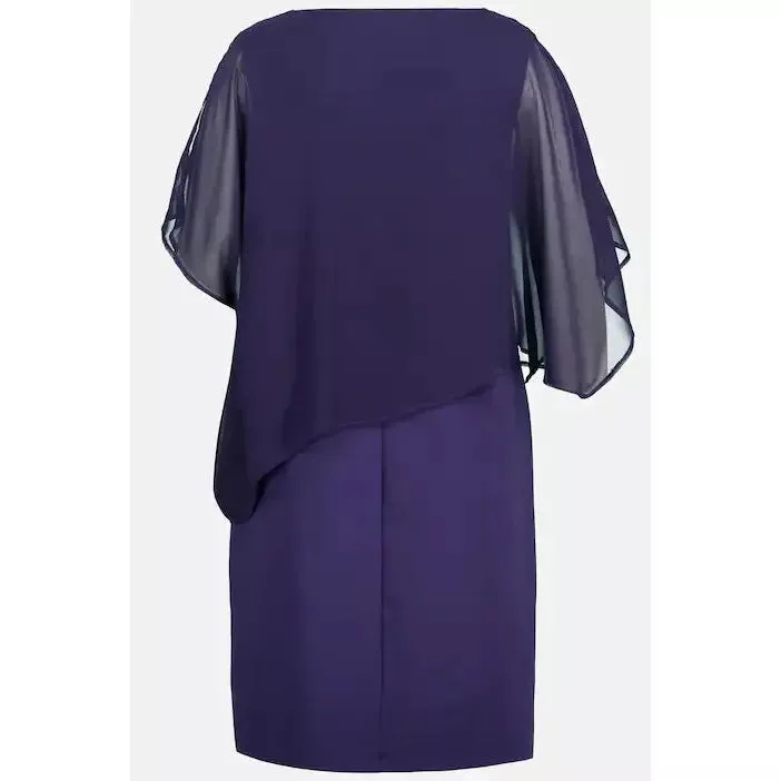 Ulla Popken Sparkle Front Dress in Purple