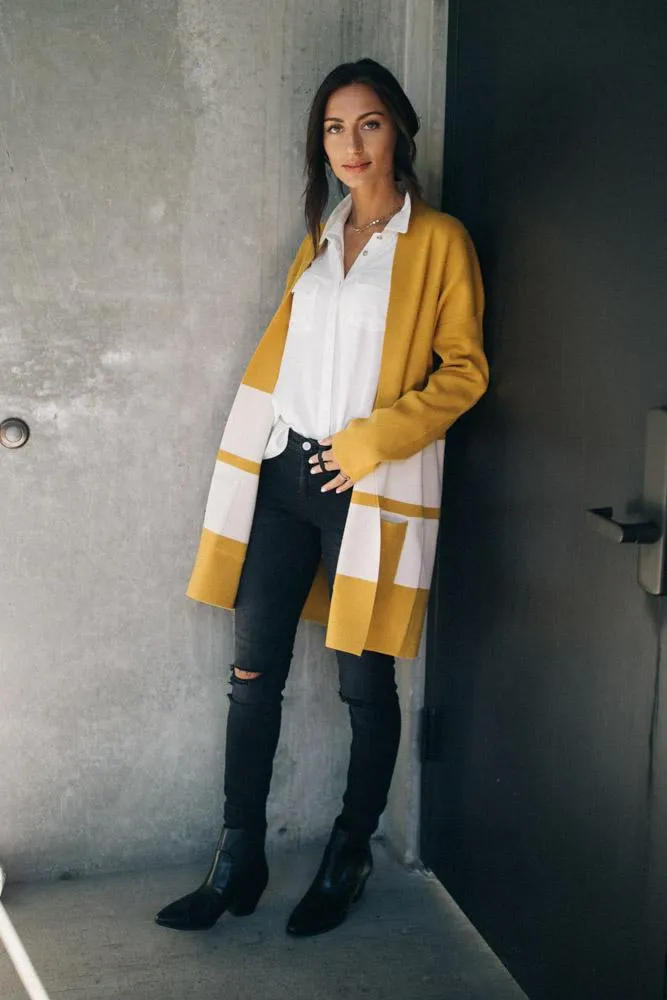 Uptown Cardigan in Mustard