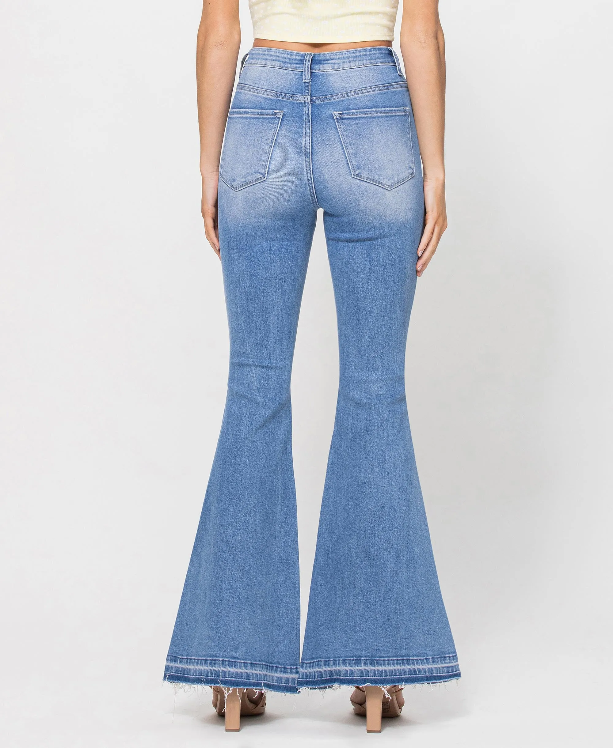 Valentine - Super High Rise Button Fly Flare Jeans