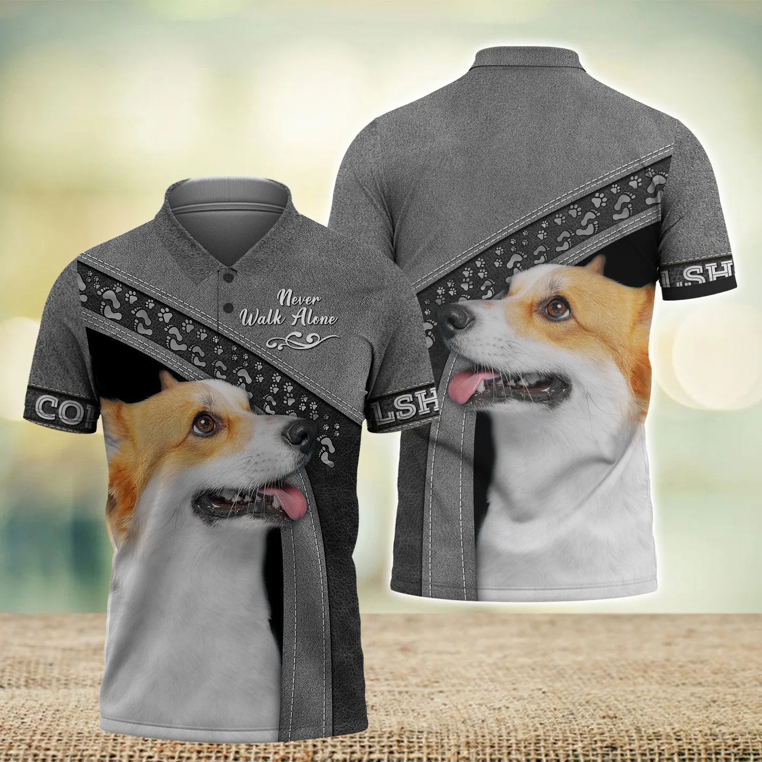 Welsh Corgi Lover Never Walk Alone 3D Full Print Shirts, Shirt For Dog Lovers, Dog Memorial Gifts for loss of Dog