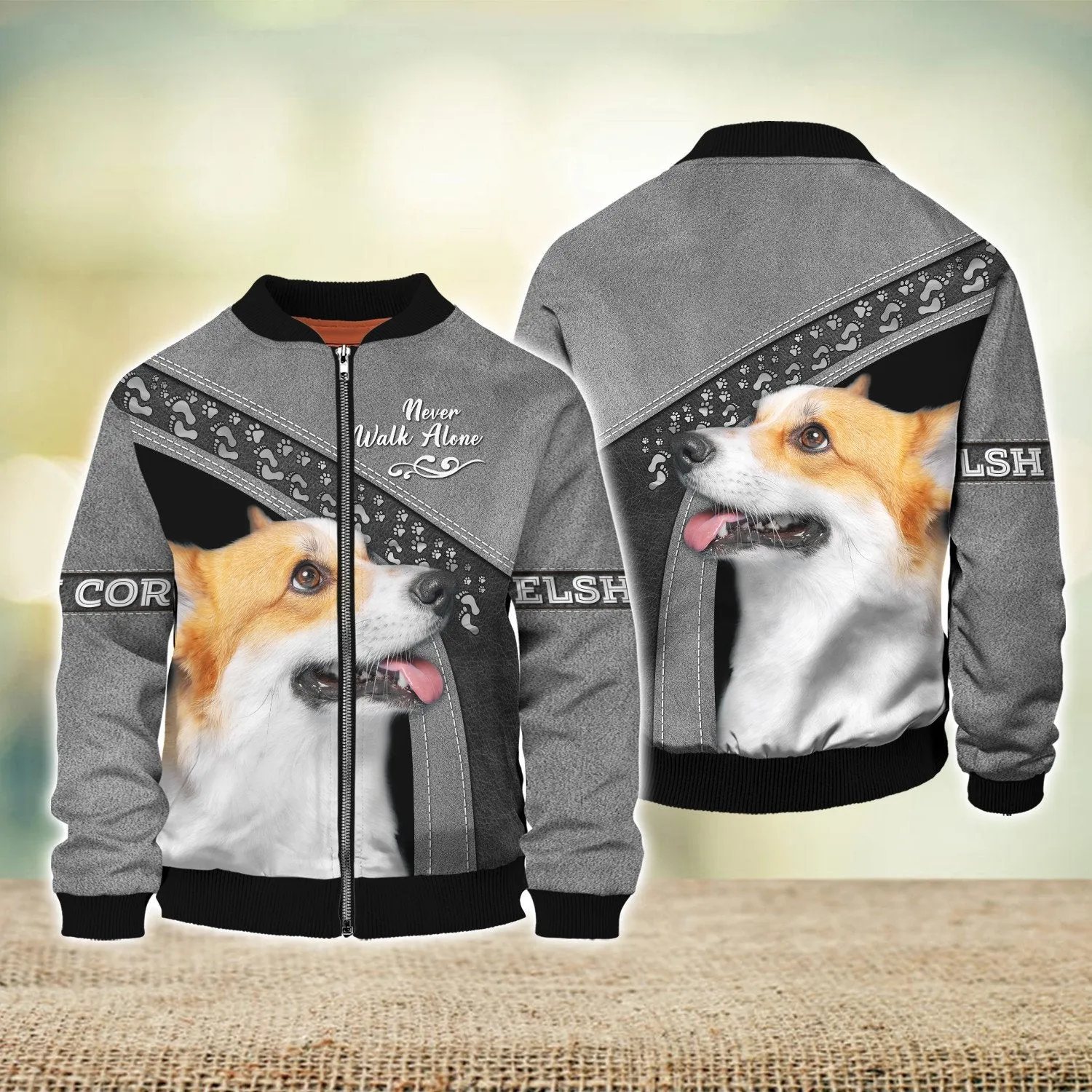 Welsh Corgi Lover Never Walk Alone 3D Full Print Shirts, Shirt For Dog Lovers, Dog Memorial Gifts for loss of Dog