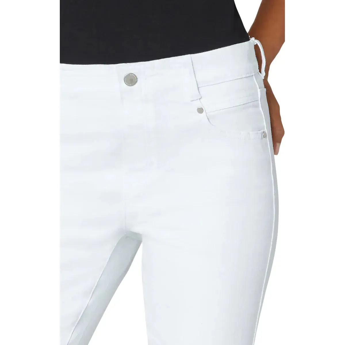 White Gia Glider Ankle Skinny Jeans