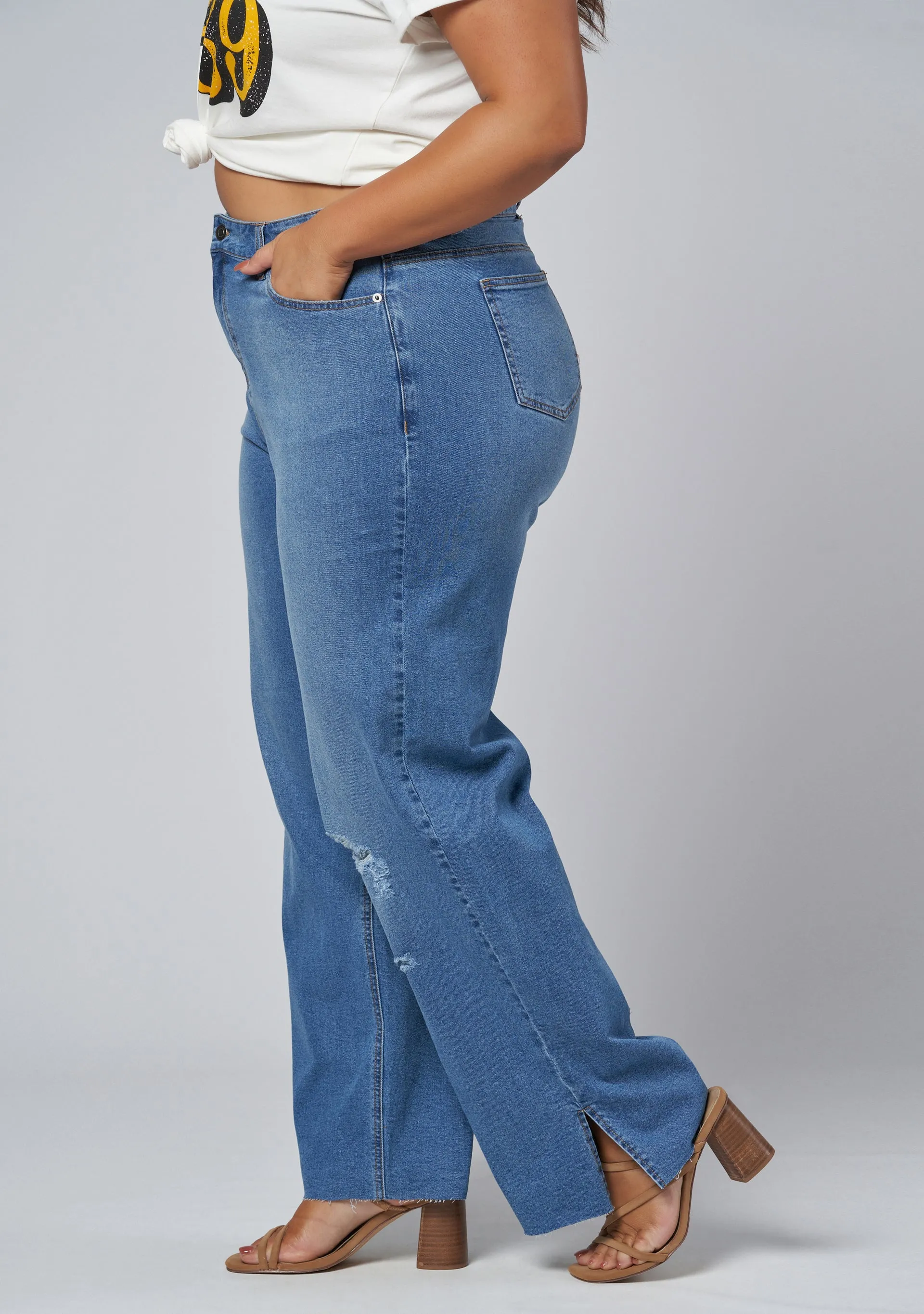 Wild Roses Straight Leg Jean