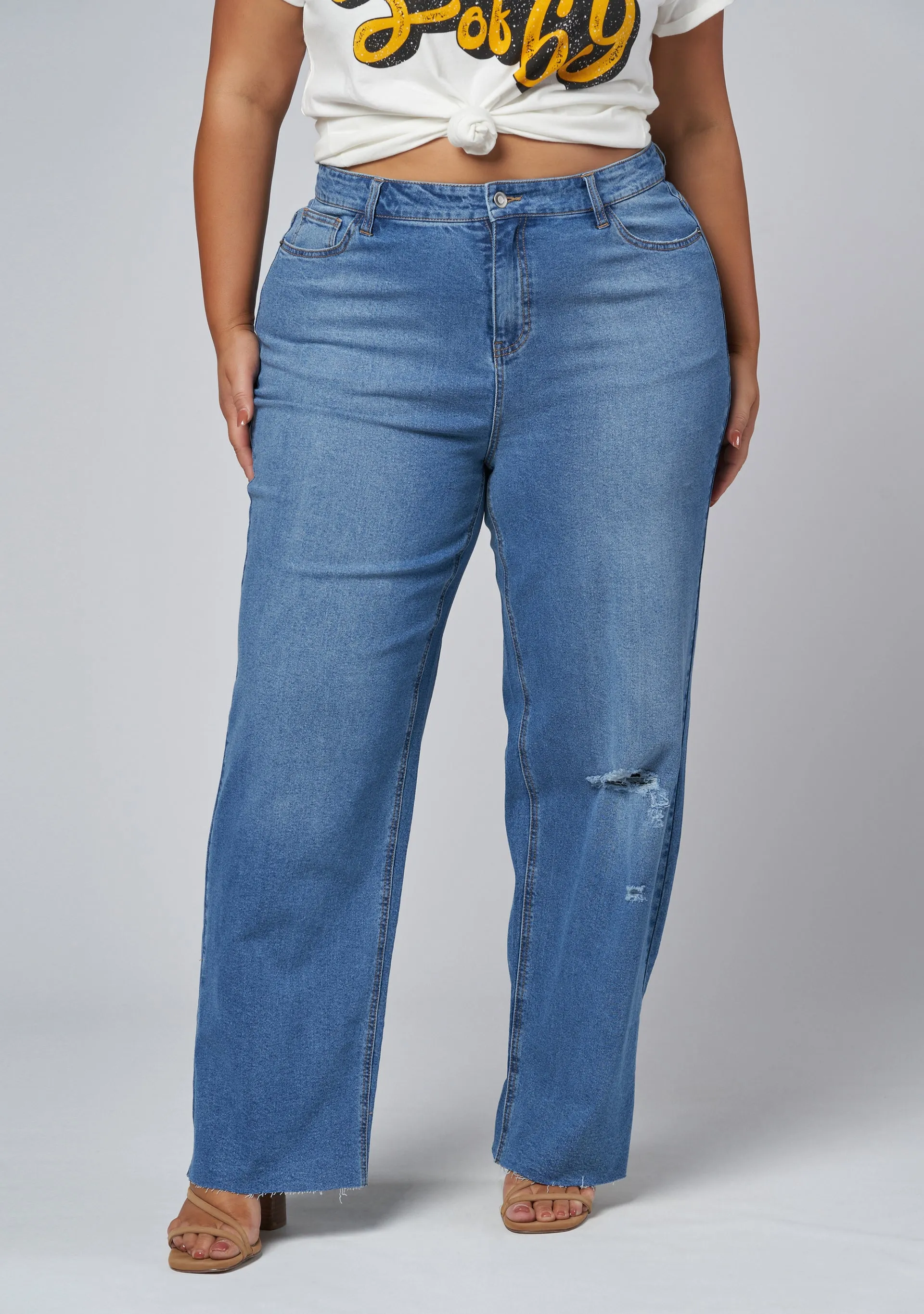 Wild Roses Straight Leg Jean