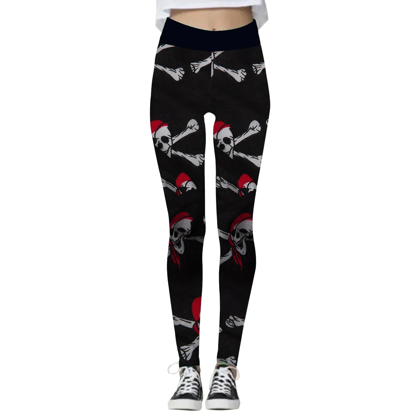 Women's Fashion Halloween High Waist Elastic Yoga Sports Leggings