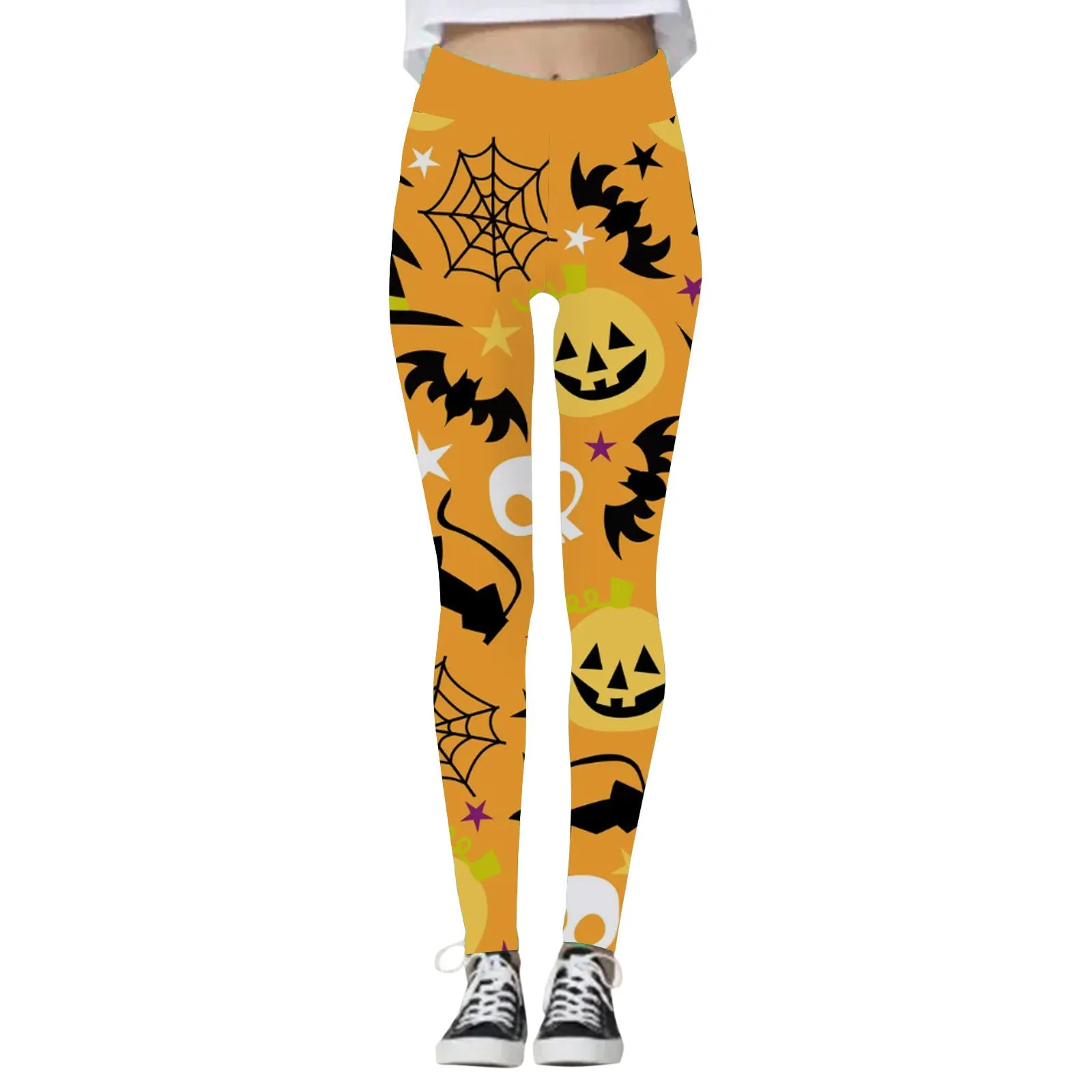 Women's Fashion Halloween High Waist Elastic Yoga Sports Leggings