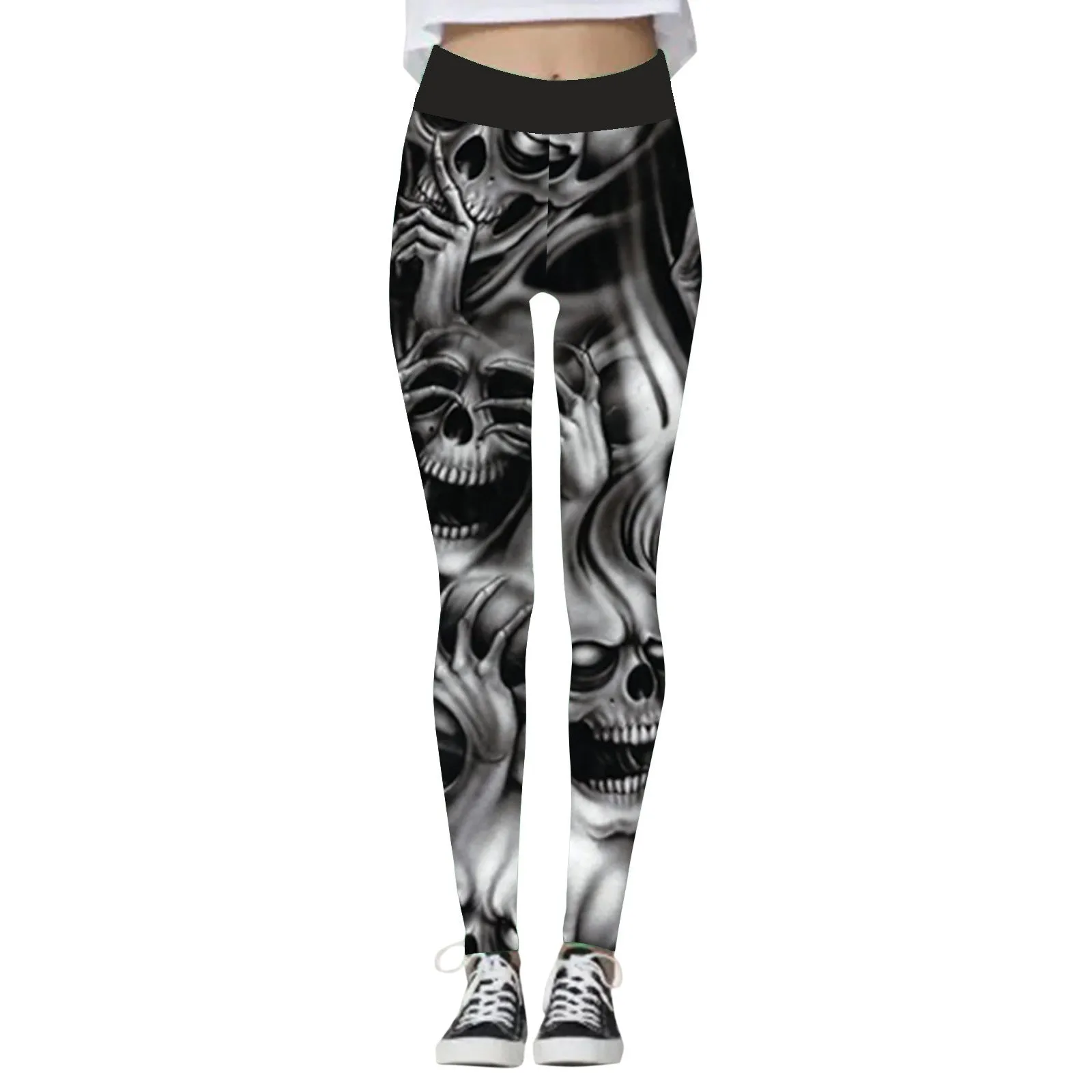 Women's Fashion Halloween High Waist Elastic Yoga Sports Leggings