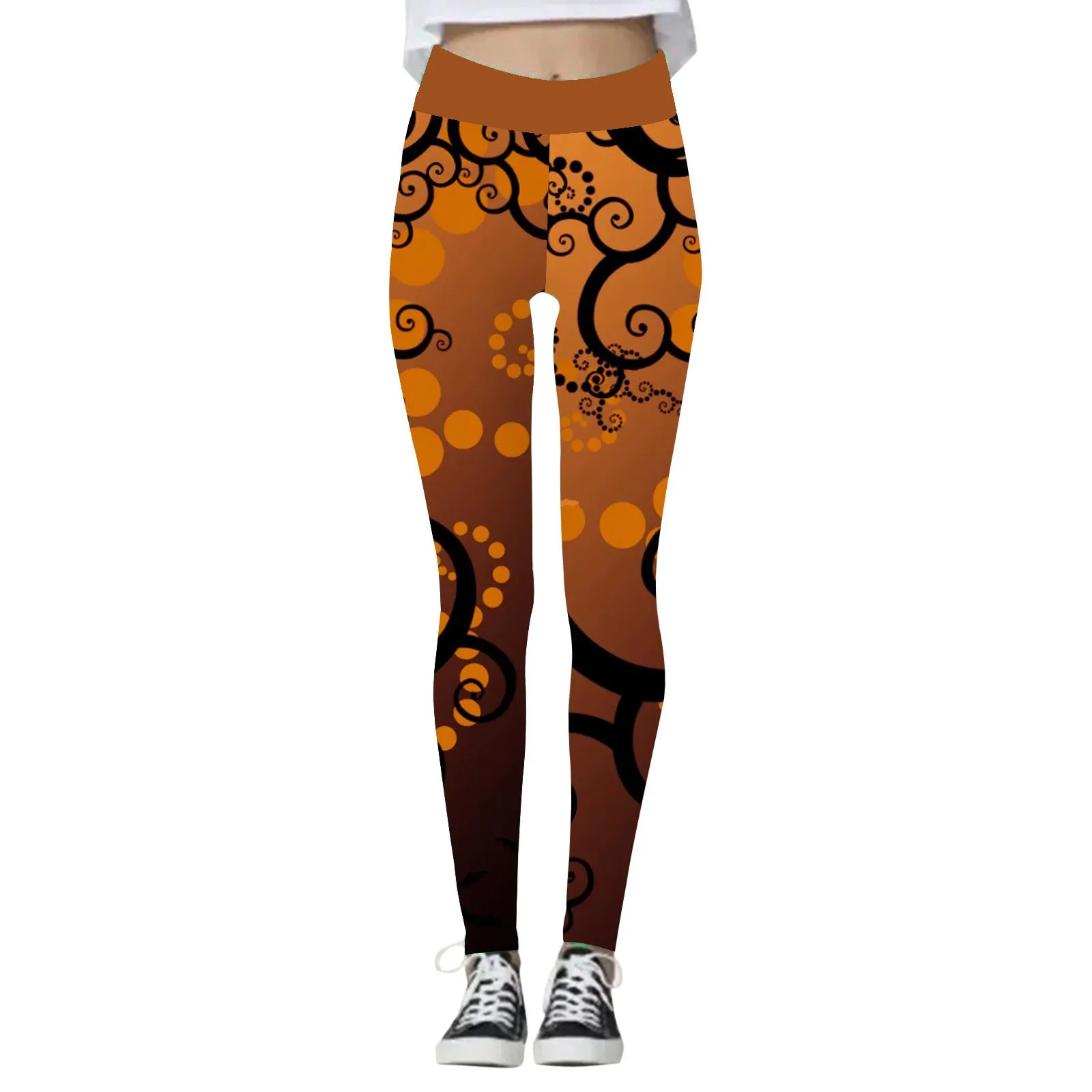 Women's Fashion Halloween High Waist Elastic Yoga Sports Leggings