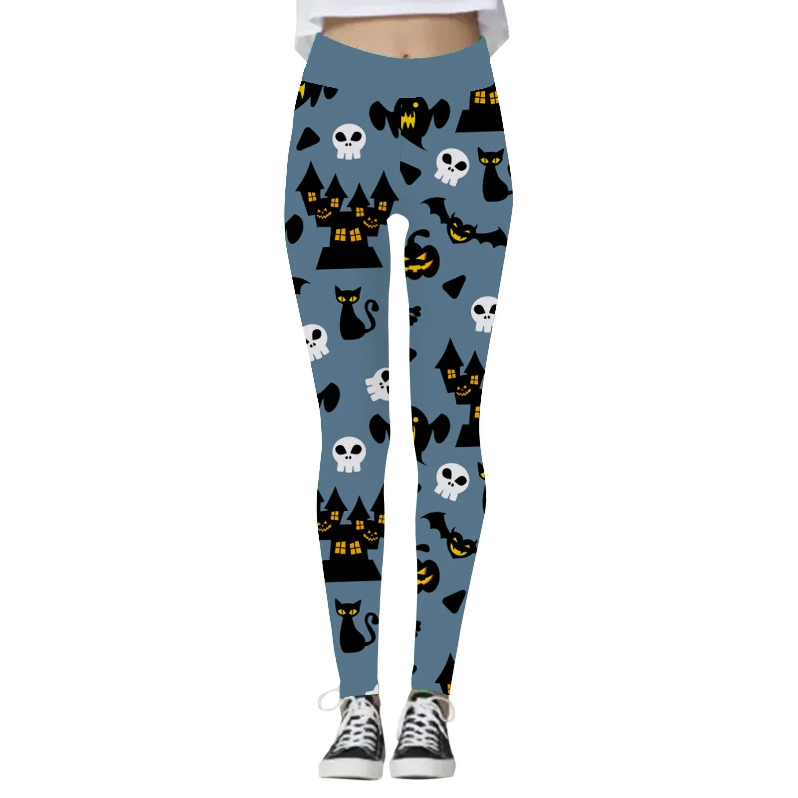 Women's Fashion Halloween High Waist Elastic Yoga Sports Leggings