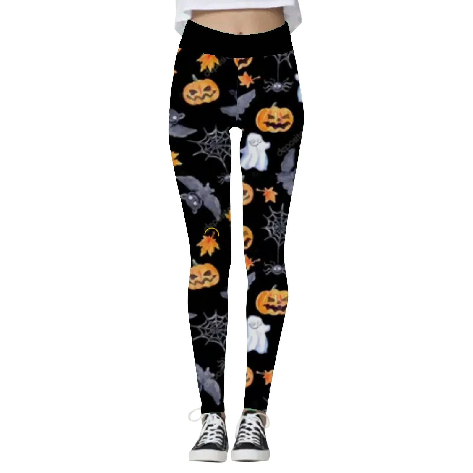 Women's Fashion Halloween High Waist Elastic Yoga Sports Leggings