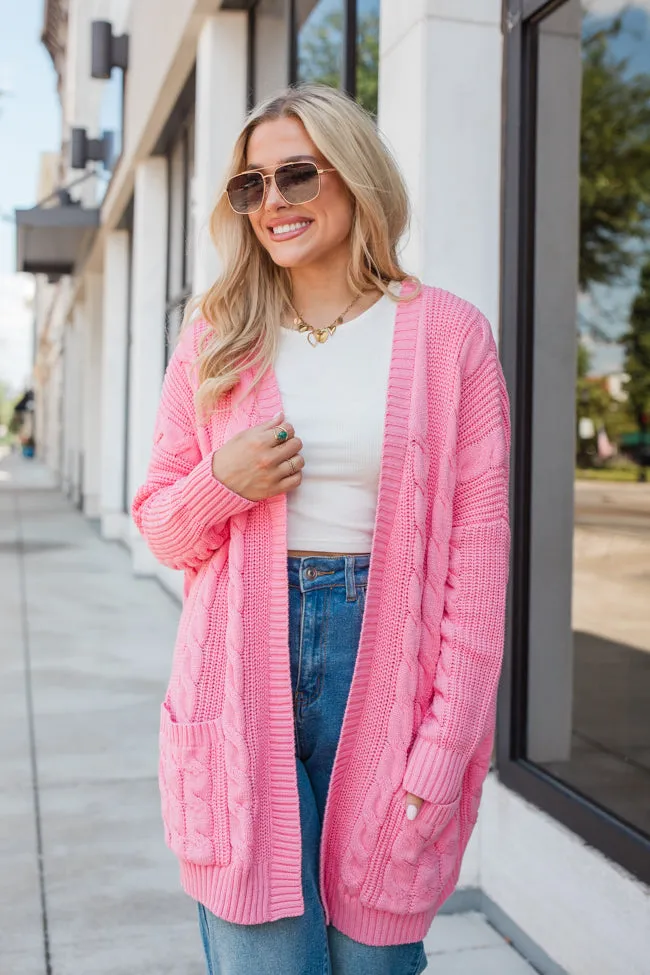 Won't Change My Heart Hot Pink Cardigan SALE