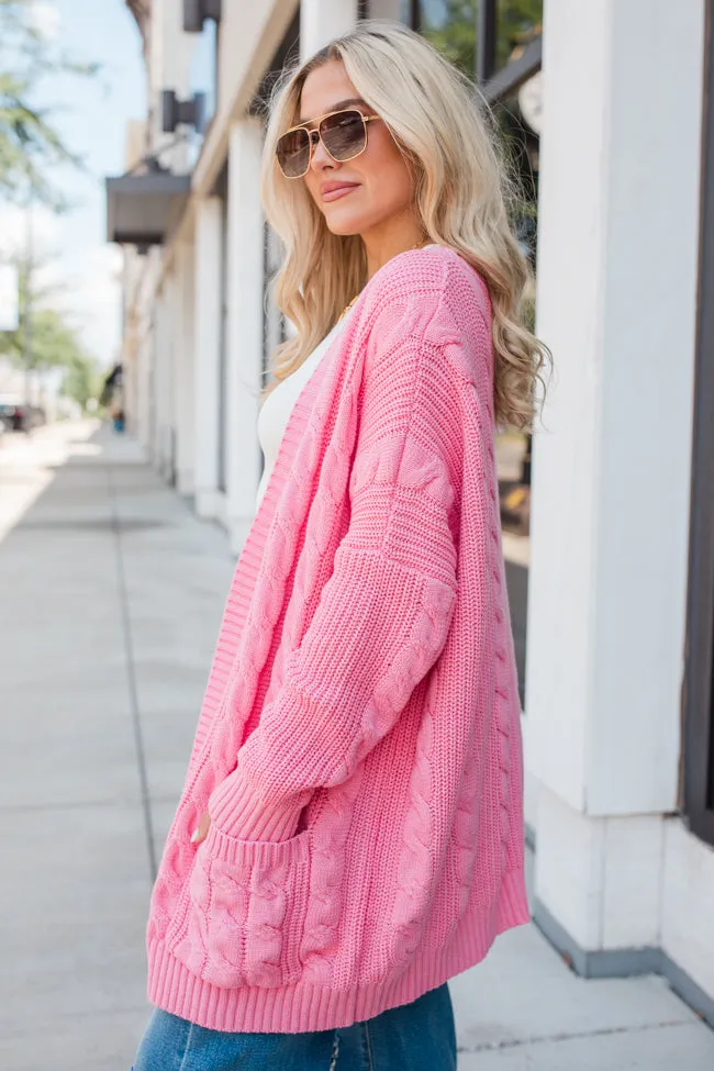 Won't Change My Heart Hot Pink Cardigan SALE